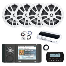 Enrock Marine JBL Wake Series R4500 Marine Radio Receiver with 4x 8" Speakers White