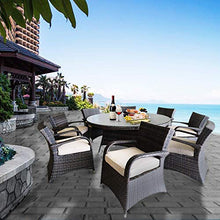 PATIOPTION Outdoor Wicker Patio Furniture Set 8-Seater