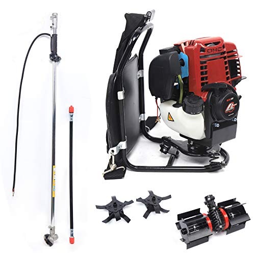 Backpack 4 Stroke Multifunctional Brush Cutter Tiller Saw Backpack Type Grass Hedge Trimmer Cultivator Lawn Mower Tools