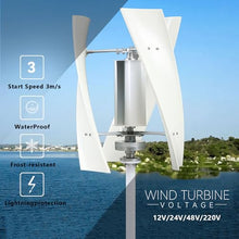 LXPINGMM Wind Turbine Generator Kit 8000W 12/24/48/220V with 3 Blade,with Charge Controller,Wind Power Generator for Marine,RV,Home,Windmill Generator Suit for Hybrid Solar Wind 220V