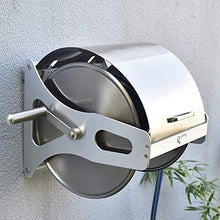 YEHOZZ Wall Mounted Garden Hose Reel, Metal Hose Reel,Hose Reel Garden Accessories, Adjustable Spray Nozzle Gun, Lawn & Garden Watering Equipment,Rack+25mHose