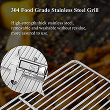 NEWCES Safety Certification BBQ Grill Charcoal Barbecue Grill w/Storage Bag Folding Portable Smoker Grill Stainless Steel Barbeque Grill for Grills & Outdoor Cooking