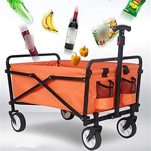 YGwnjqr Handcart, Trolley Garden Cart All-Terrain Wheels Hand Trolley Foldable Handcart with Foot Brake Steefolding Transport Cart Folding Garden Trolley/Q 6,Q 1