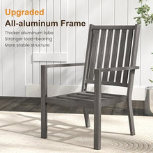 RoyalCraft Aluminum 7-Piece Patio Dining Set with Cushions Grey