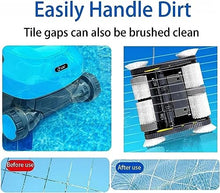 KANGJIEM Cordless Robotic Pool Cleaner, Automatic Pool Vacuum, Intelligent Path Planning, Wall Climbing, Strong Suction, Quick Charge, Ideal for Above/In-ground Pools