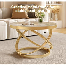 Round Glass Coffee Tables for Living Room, Simple Modern Center Table, Coffee Table for Living Room with Round Corners, for Living Room Home Office(Black,50cm/19.7in)