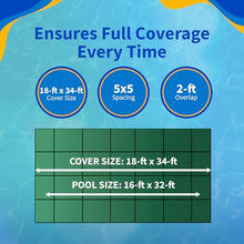 Blue Wave 16-ft x 32-ft Rectangular In Ground Pool Safety Cover - Green