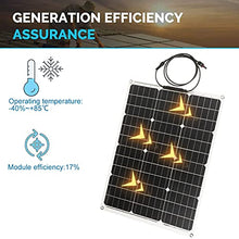 12V 100W Flexible Monocrystalline Solar Panel Solar Battery Can Charge 12V Waterproof Solar Panel for Car/Boat/Home (2 pcs) (2 pcs)