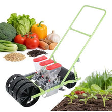 SENODON 1/2/3/4/5/6 Row Vegetable Seeders Hand Push, Precision Seeder Row Planter with Adjustable Plant Spacing for Corn, Leek, Spinach(Line 3)