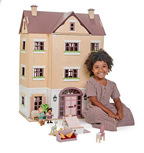 Tender Leaf Toys Fantail Hall Wooden Dollhouse Pink
