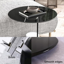 SXKJQER Black Glass Table Top Ø38cm•100cm, Round Glass Top, Tempered Glass, Plate Glass, Replacement Table Top, Flat Circular Sheet Ideal for Patio, Dining, Coffee, Side Table(Size:100CM(40INCH))