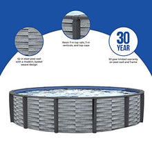 Blue Wave NB19833 Affinity 18-ft Round 52-in Deep Above Ground Swimming Pool Gray