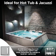 Best 12" x 12" Airtight/Watertight Access Panel, Stainless Steel Access Door with Bulb Trim Gasket, Jacuzzi Access Door, Ideal for Labs & Clean Rooms, Reinforced Edges, Piano Hinge, BA-ADWT