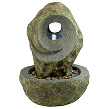 Water Fountain with LED Light - Kandinsky Spiral Garden Decor Fountain - Outdoor Water Feature