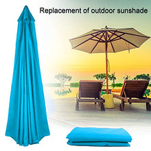 ERoomQ 9.8ft Garden Sun Umbrella Canopy Cover Replacement for Parasol with 8 Arms Outdoor Patio Market Table Umbrella Cover to Keep Cool in Blue Color