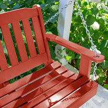 Highwood Lehigh Porch Swing, 5 Feet, Rustic Red