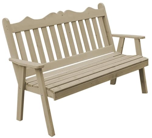 Furniture Barn USA Pine 4' Royal English Garden Bench, Unfinished