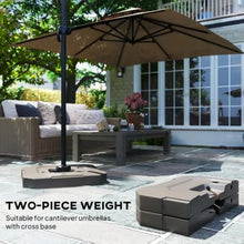 OROTLECT 2-pack Fillable Cantilever Umbrella Base Weights, Outdoor Offset Patio Umbrella Stand Weights Holds Up To 231 Lbs With Water & Sand