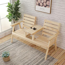 HYUIO Outdoor Garden Bench Heavy Duty Terrace Comfortable Bench Patio Seating Park Seat Chair Load-Bearing Capacity for Patio Park Commercial Use(Wood Color)