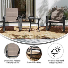 Flash Furniture Rocking Chair Bistro Set, Brown/Black, 3-Piece Set