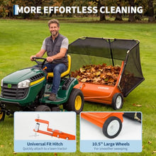 Garvee 52" Lawn Sweeper Tow Behind with 33.55 Cu. ft. Hopper