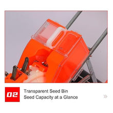 Hand Push Double Row Seeder, Garden Push Seeder Planter, Simultaneous Sowing and Fertilization, Garden Seed Planter Spreader for Farms and Gardens(5 Mouths)