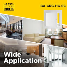Best 16” x 16” Hinged Gypsum Access Panel with Glass Fiber Reinforced Square Corner, Light Weight Wall & Ceiling Access Panel, Easily Textured Access Door, No Shrinkage & Cracking, BA-GRG-HG-SC
