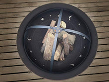 WeCooper Cast Iron Fire Pits,29inch,Round,Deep,with Mesh Screen & Poker