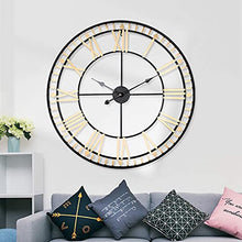 WKNHHL Outdoor Garden Wall Clock, 80 Cm Large Round Metal Garden Clock Roman Numerals Retro Waterproof Outdoor Clock Indoor Outdoor Decoration Outside Clock,B