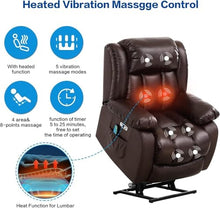 KTYUERGHK Lay Flat Power Lift Recliner with Heat and Massage