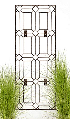 H Potter Diamond Garden Trellis 69" H, Wall Mounted Heavy Duty Iron