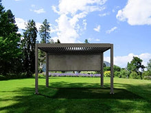 BON PERGOLA 10 ft Wind Resistant Manual Side Shade for Aluminum Pergola Dark Gray