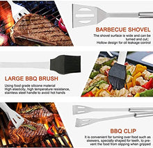 20 PCS BBQ Grill Accessories Tools Set,Stainless Steel Grilling Tools,Barbeque Grill Accessories for Outdoor with Thermometer Storage Bag,for Picnic Bonfire,Backyards Garden Easy to Carry