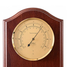 Weather Station with Thermometer, Barometer & Hygrometer 395 x 155 mm - 9178-US °C+°F (Mahogany)