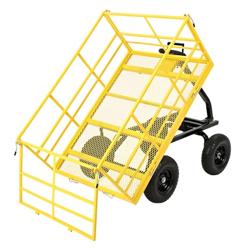 Garden Dump Cart Heavy Duty Wagon with Removable Sides