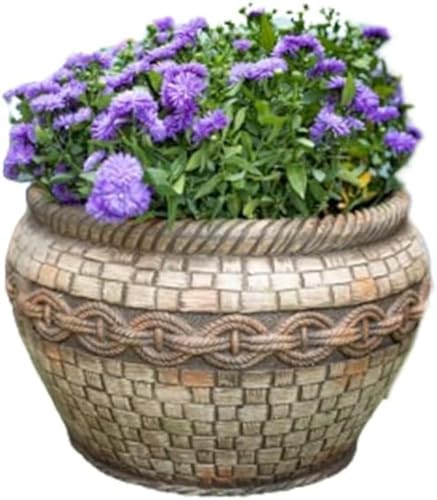 ERoomQ Flower pots Outdoor Garden Flower Pot Flower PotHandmadeTile Craft Flower Pot Flower Pot Garden Balcony Terrace-B
