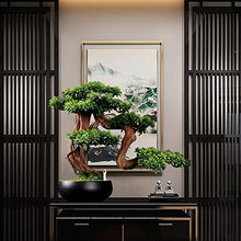 Indoor Simulation Welcome Pine Bonsai Green Plant Potted Hotel Fake Tree Landscape Plant Corridor Decoration Decoration Gift House Plant (Color : A) (Green)