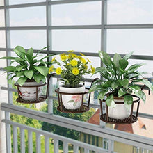 SIDUFHAOPKLL Versatile Lightweight Metal Plants Stand Plant Shelf Rack for Indoor Balcony Flower Hanging Type Green Orchid(Black)