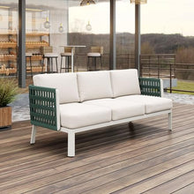 Zuo Bridgehampton Sofa White, White Sofa, Modern Style, Patio Furniture, Outdoor Fabric, Seats up to 3, Aluminum, Outdoor Living, 73.6" W x 31.5" D x 31.9" H, Non-Stackable