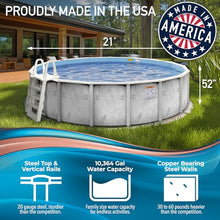 Shop Square 21' x 52" Silver Above Ground Steel Pool Kit with Liner, Sand Filter, Pump & Skimmer