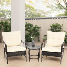 Finca ancha Patio Furniture Set with Small Outdoor Table, Sturdy & Durable Patio Bar Set w/Sillas para Balcon, Upgraded Comfort for Sillas para Patio Exterior, Simple & Practical, Seasons (White)