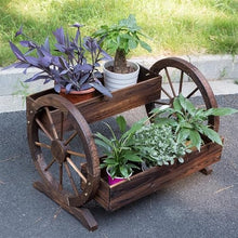 x3anggyt5 Planter Wooden Patio Garden Decorative Planting Pot Outdoor Balcony Solid Flower Box Multi-Layer Planter Stand Garden