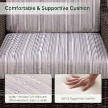 Varmoza Outdoor Wicker Patio Loveseat, 2-Seat Sofa with Deep Seating