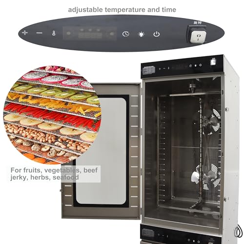 TECHTONGDA Commercial 40 Layers Food Dehydrator Rotary Dryer Stainless Steel