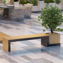 HYgloF Patio Benches Backless Wooden Bench with Steel Bottom Plate, Suitable for Outdoor Porch, Courtyard, Terrace, Park Seats Garden Bench(XL)