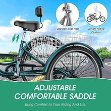 DoCred LILYPELLE Adult Tricycle 7 Speed, 3 Wheel Bike Adult Premium Blue