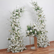 Moon Shape Garden Arch Set for Weddings with Floral Tools Kit Perfect Backdrop for Ceremony and Party Decor 2pcs 3 Color/Size Combinations(Black,6.8ft+8.2ft)