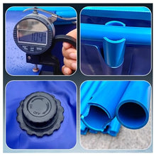 Zfmnoyev Canvas Fish Pond Pool, Large Round Pool Above Ground with Brackets, Foldable Water Storage Tank, Easy to Install, for Koi Pond Culture Agricultural Irrigation(1x0.6 m)
