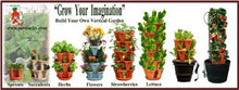 Vertical Gardening Planters - Use Mr Stacky Pots With ANY Grow Medium (Soil, Hydroton, Vermiculte, Perlite, Coco Fiber) - Great for Hydroponics and Aquaponics Too - Build Your Own Stacking Container