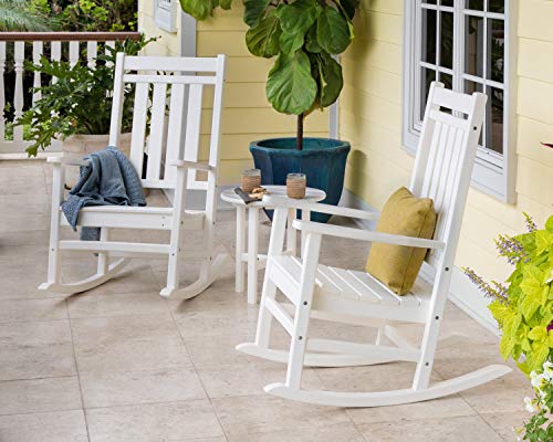 Polywood Estate 3-Piece Rocking Chair Set Sand